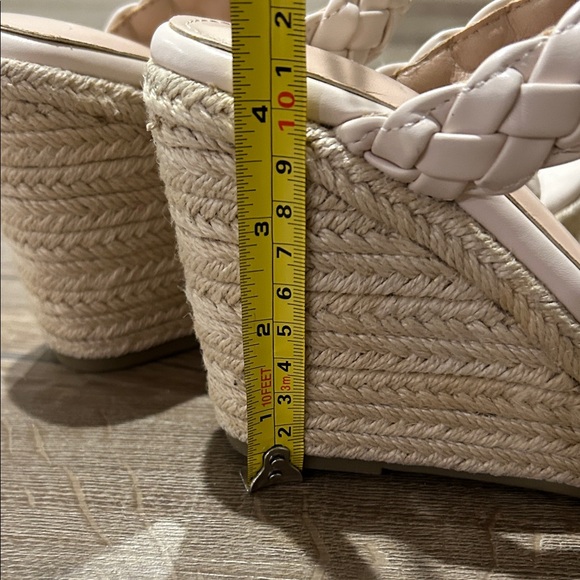 Worn once - COUTGO Woven Leather & Jute Wedge Sandals - Picture 10 of 13